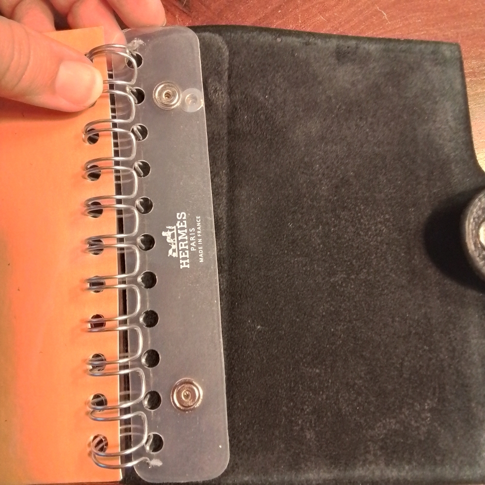 Hermes Ulysse PM Mini Notebook Cover In Togo Calfskin Leather Noir - Picture 12 of 16